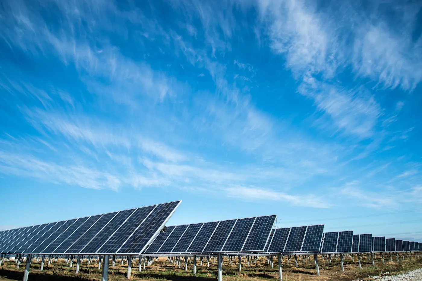 Panneaux solaires en gros plan