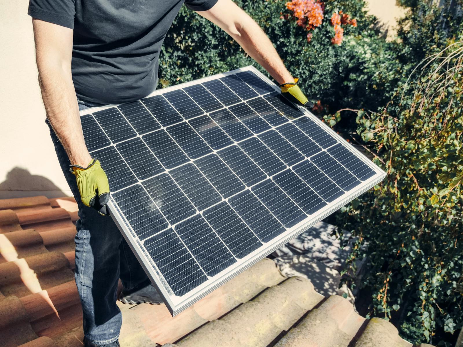 Panneaux solaires sur maison individuelle